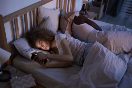 Young lady with insomnia.