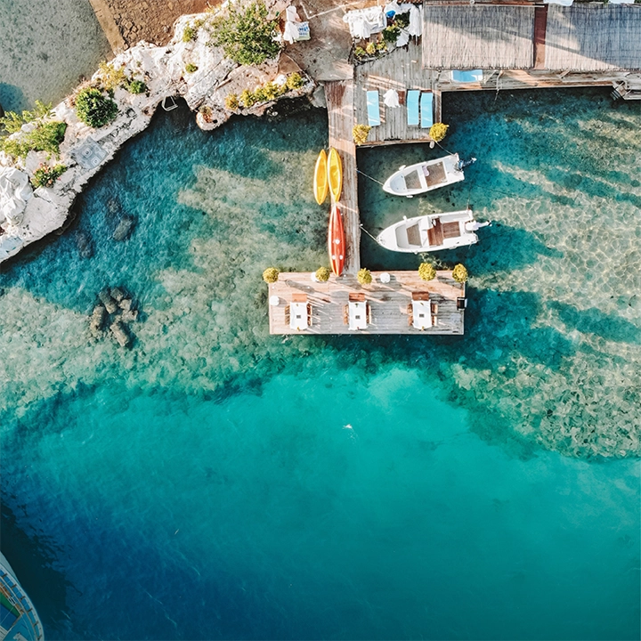 A Caribbean dock.