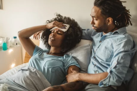 A lady with food poisoning in Mexico